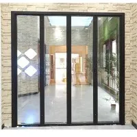 투명 폴리카보네이트 슬라이딩 폴딩 도어